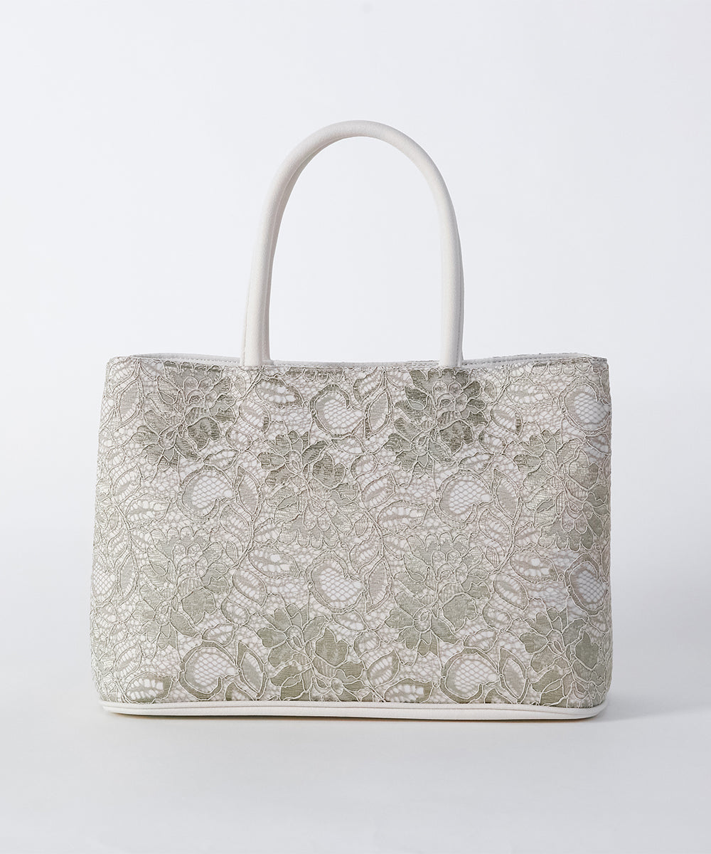 Color code lace double layer bag