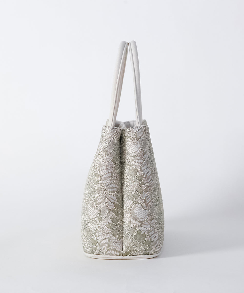Color code lace double layer bag