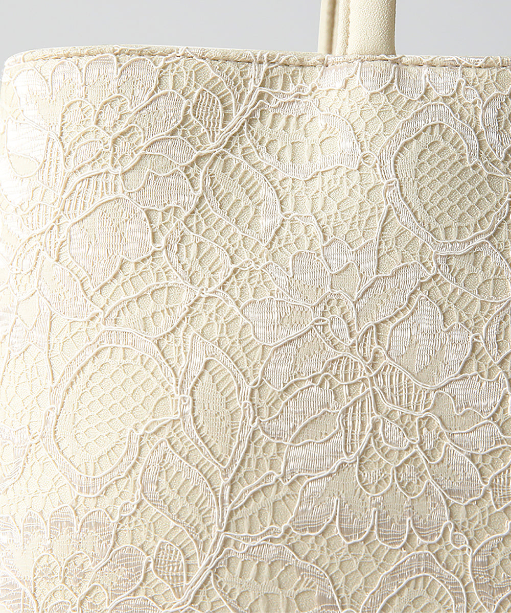 Color code lace double layer bag