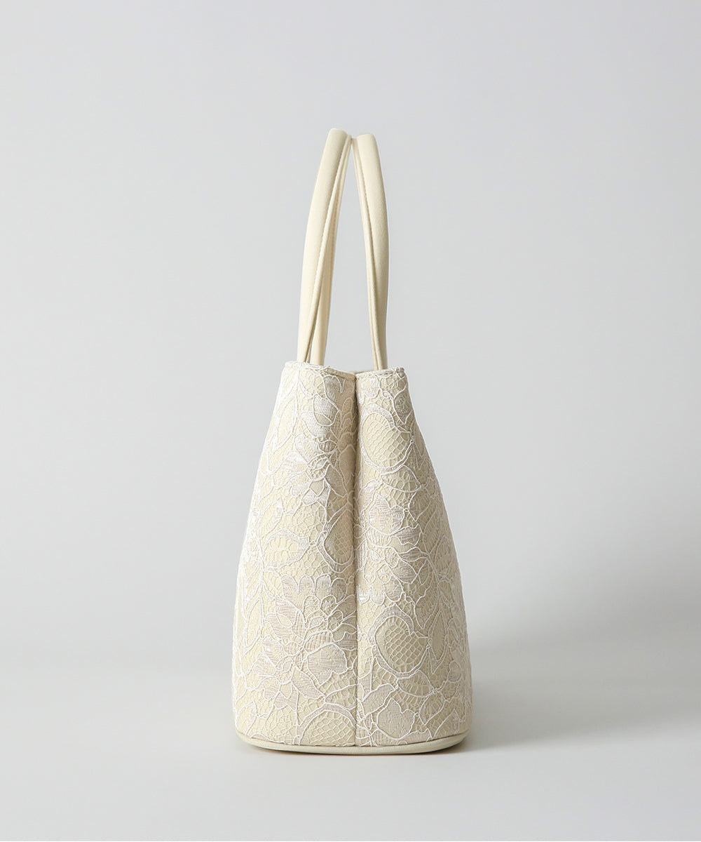 Color code lace double layer bag