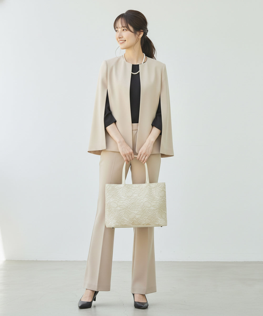 即納品|カラーコードレース二層式バッグ