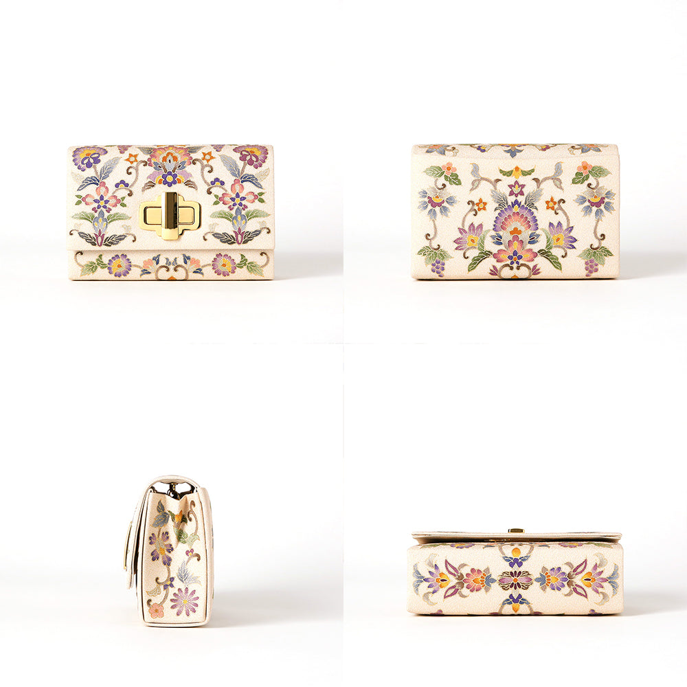 手描き友禅 蓮更紗イブニングバッグ