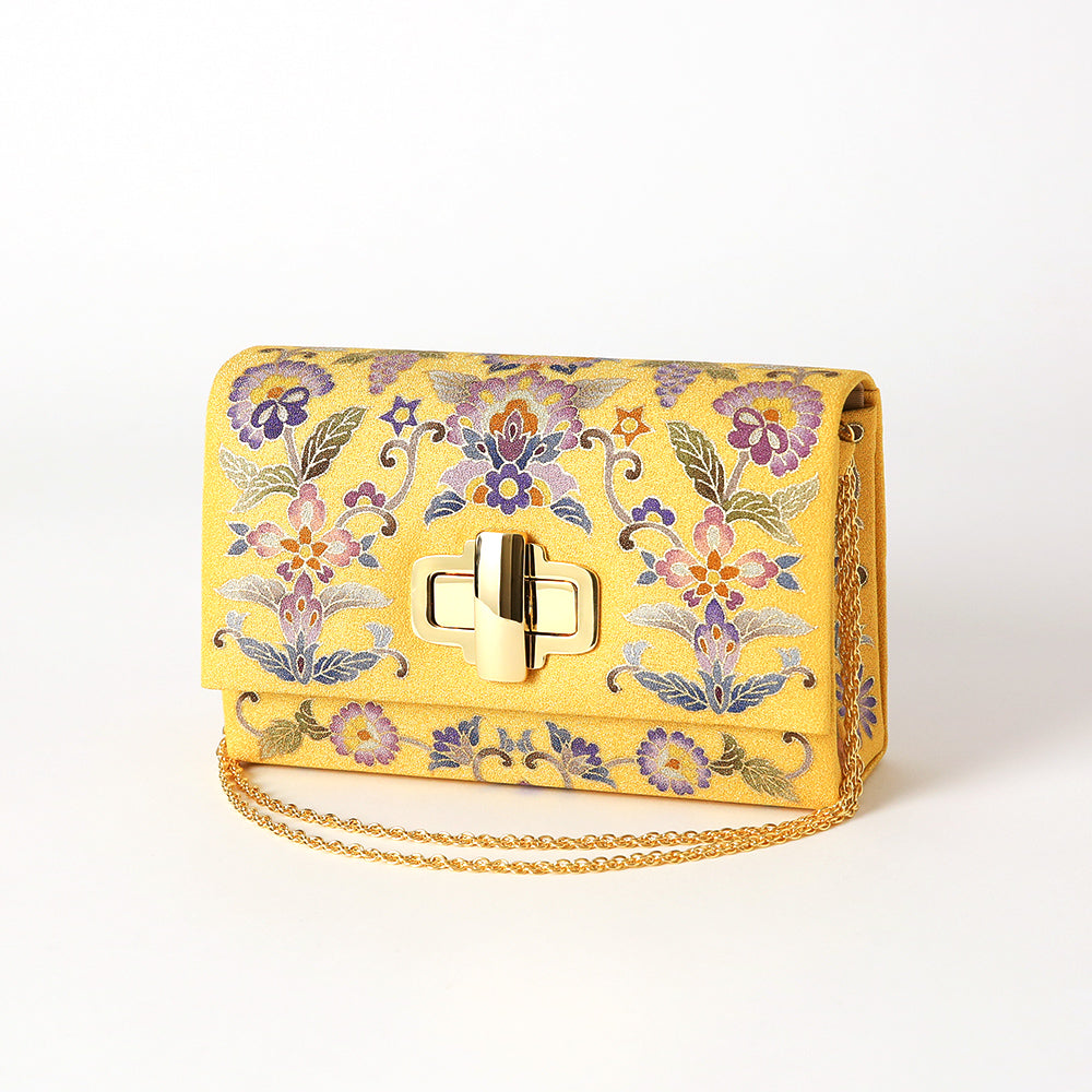 手描き友禅 蓮更紗イブニングバッグ