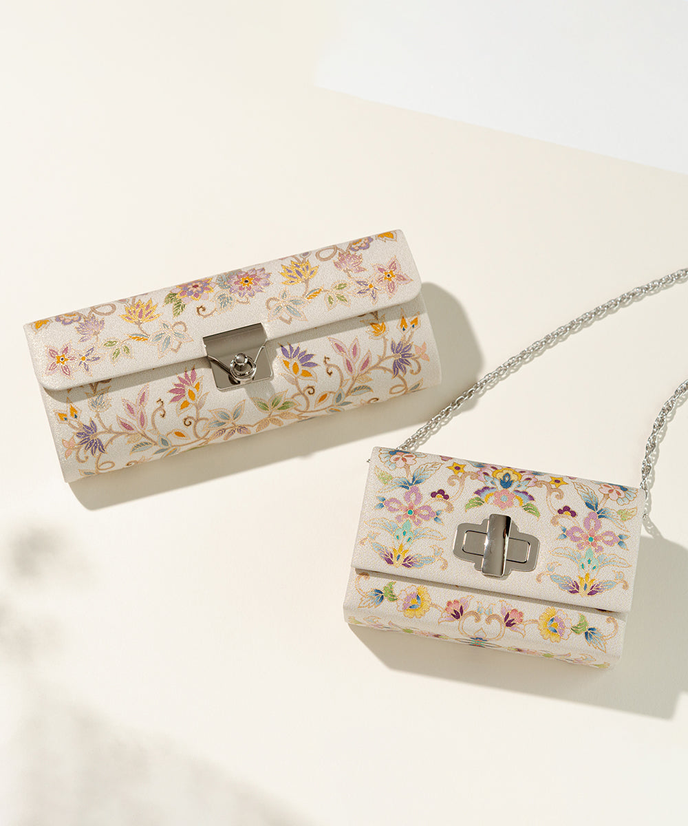 手描き友禅 ボタニカル更紗クラッチバッグ 岩佐オフィシャルショップ<フォーマルバッグ・和装バッグ・草履>【公式サイト】