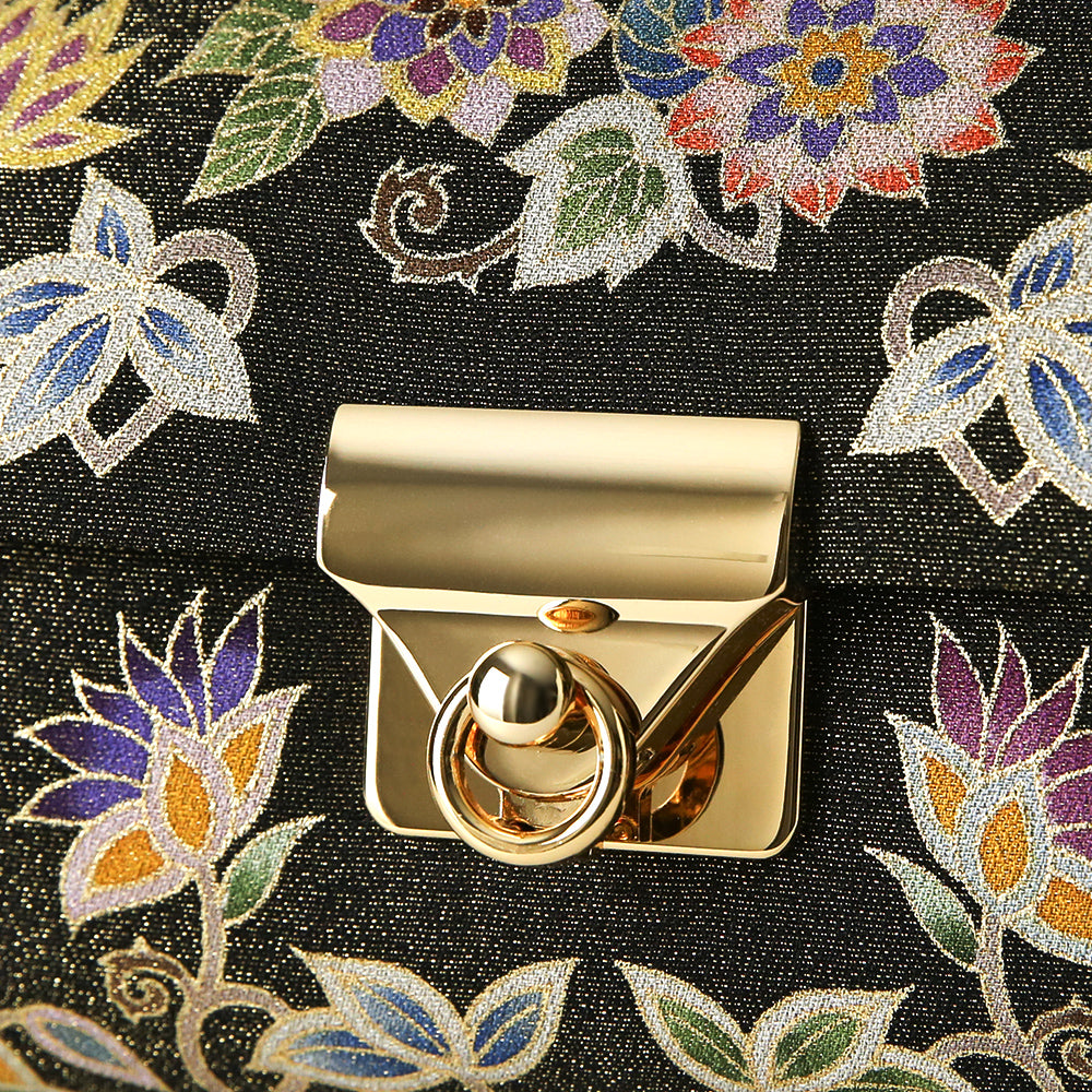 手描き友禅 ボタニカル更紗クラッチバッグ