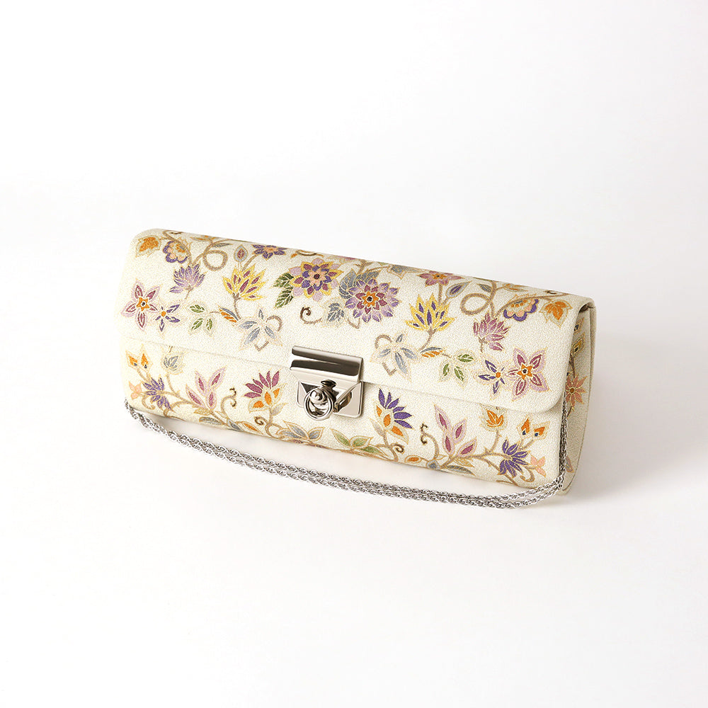 手描き友禅 ボタニカル更紗クラッチバッグ 岩佐オフィシャルショップ<フォーマルバッグ・和装バッグ・草履>【公式サイト】