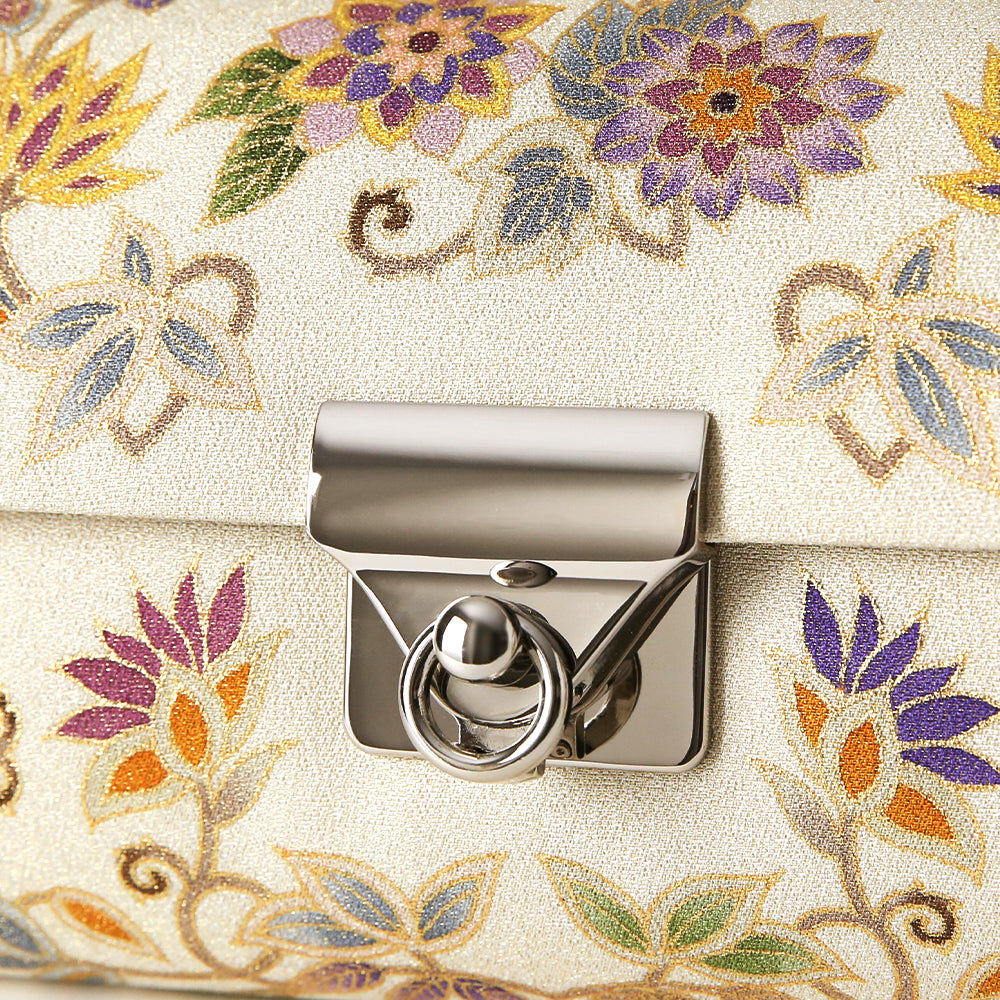 手描き友禅 ボタニカル更紗クラッチバッグ