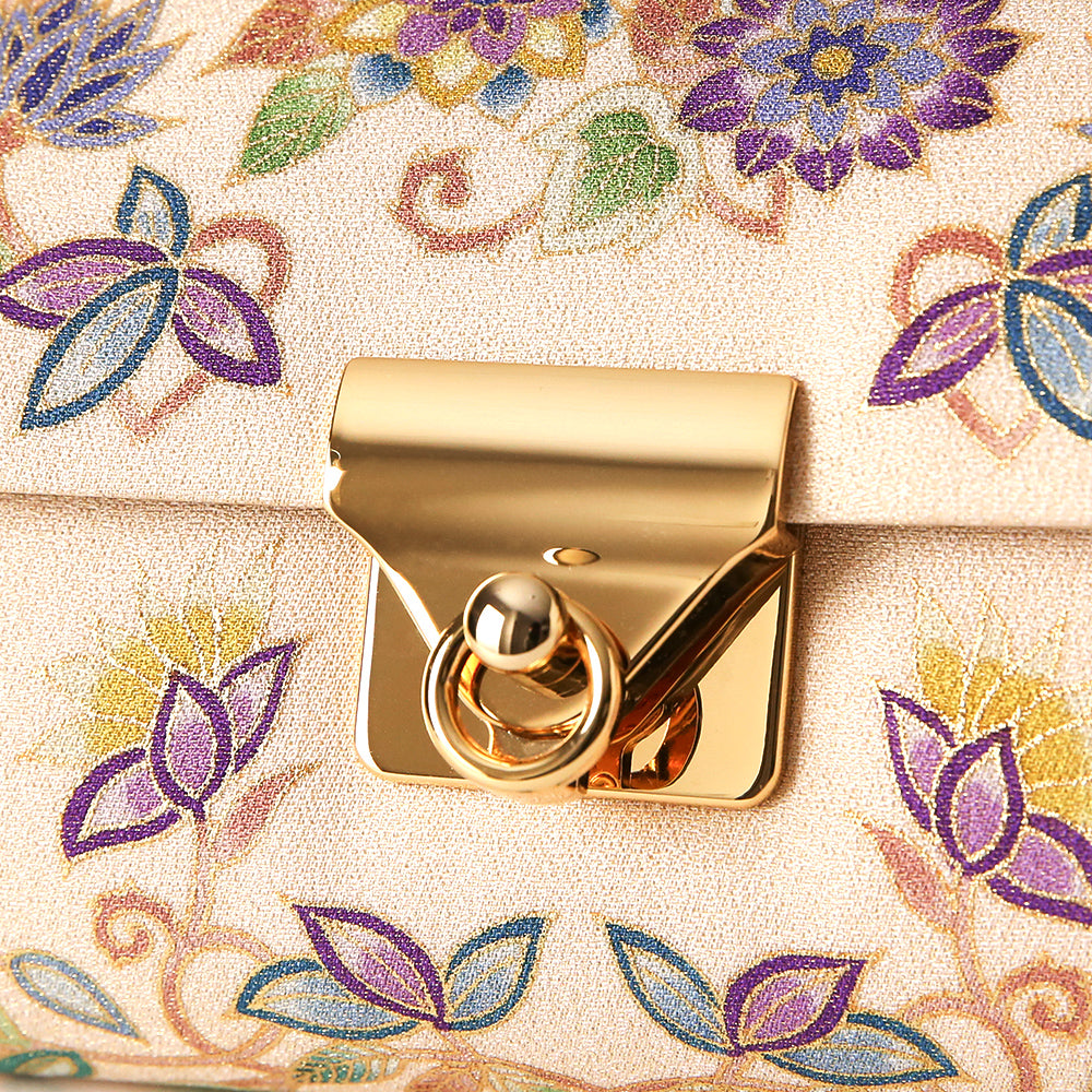 手描き友禅 ボタニカル更紗クラッチバッグ