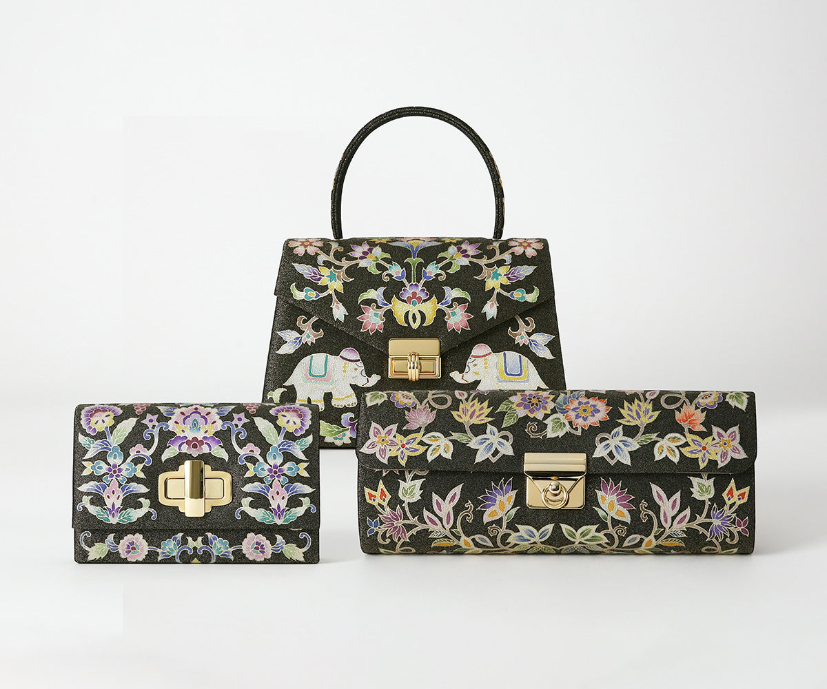 手描き友禅 ボタニカル更紗クラッチバッグ 岩佐オフィシャルショップ<フォーマルバッグ・和装バッグ・草履>【公式サイト】