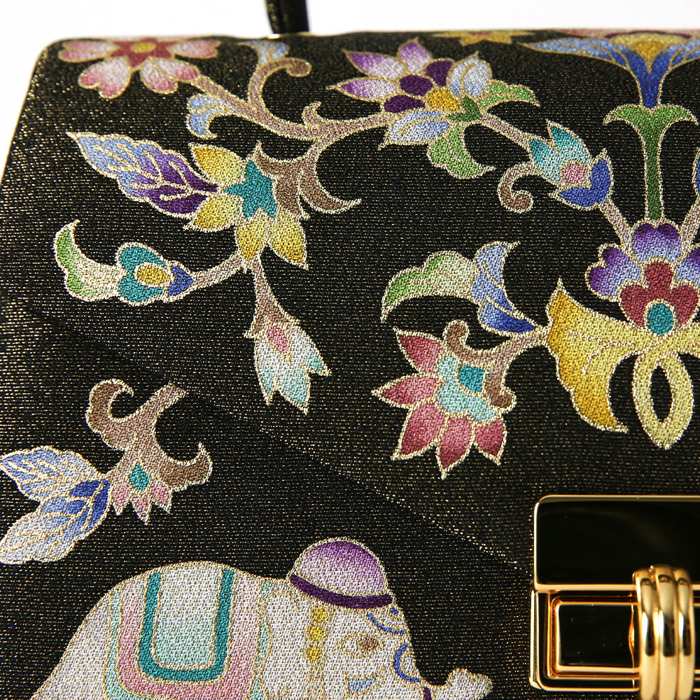 手描き友禅 象更紗トップハンドルバッグ