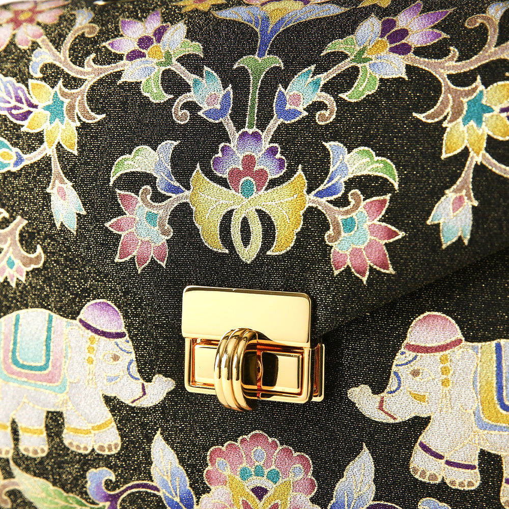 手描き友禅 象更紗トップハンドルバッグ