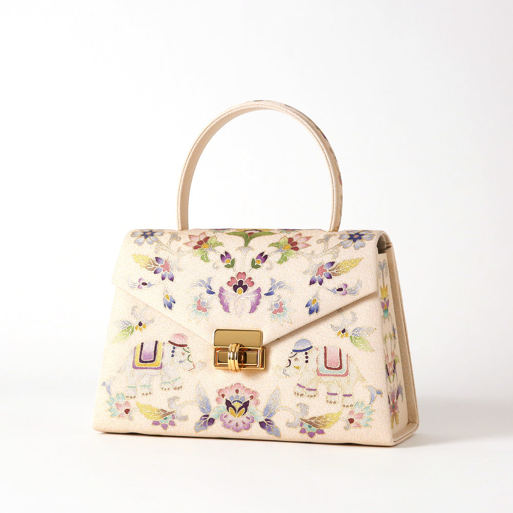 手描き友禅 象更紗トップハンドルバッグ 岩佐オフィシャルショップ<フォーマルバッグ・和装バッグ・草履>【公式サイト】