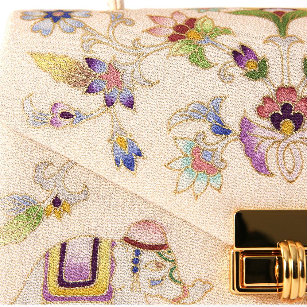 手描き友禅 象更紗トップハンドルバッグ