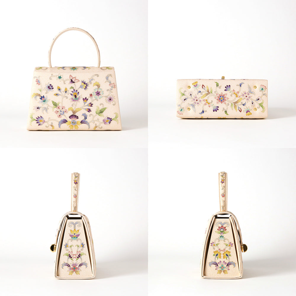 手描き友禅 象更紗トップハンドルバッグ