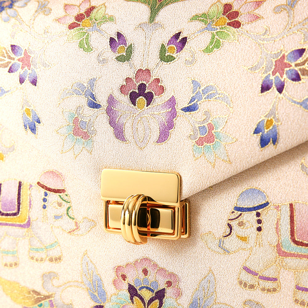 手描き友禅 象更紗トップハンドルバッグ