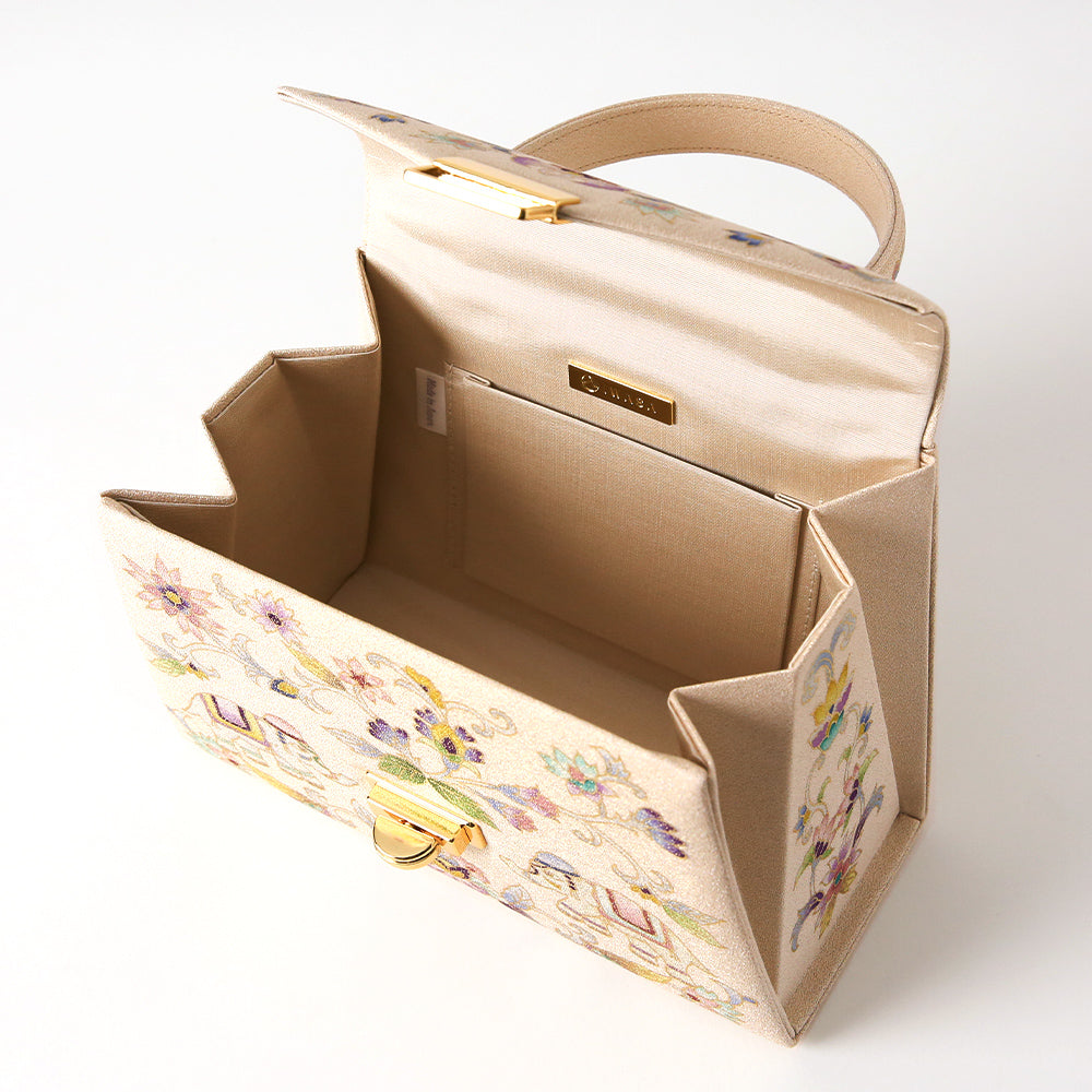 手描き友禅 象更紗トップハンドルバッグ