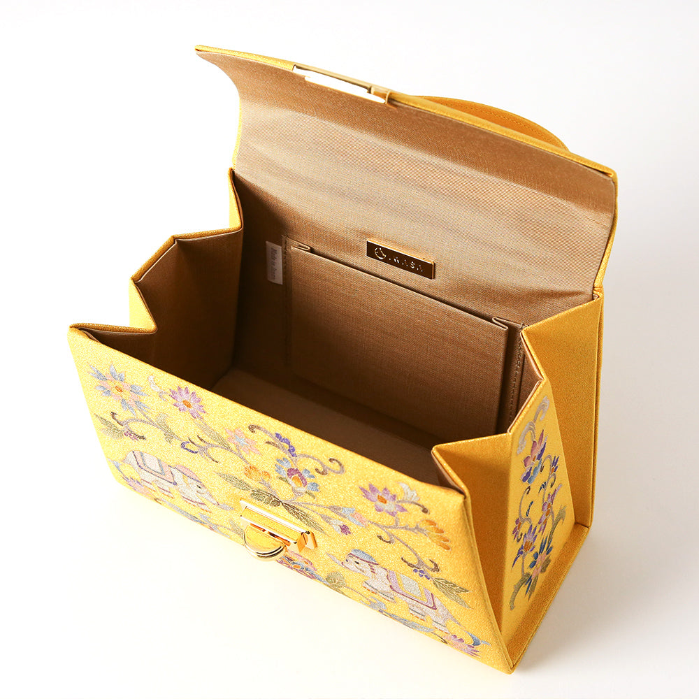 手描き友禅 象更紗トップハンドルバッグ