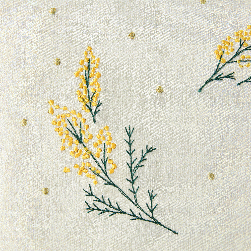 【セット割10%OFF】ミモザ刺繡の草履とクラッチバッグ|すなおモデル