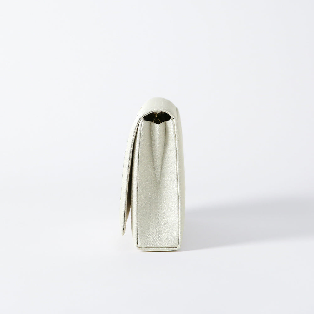 Clutch bag with mimosa embroidery | Sunao model