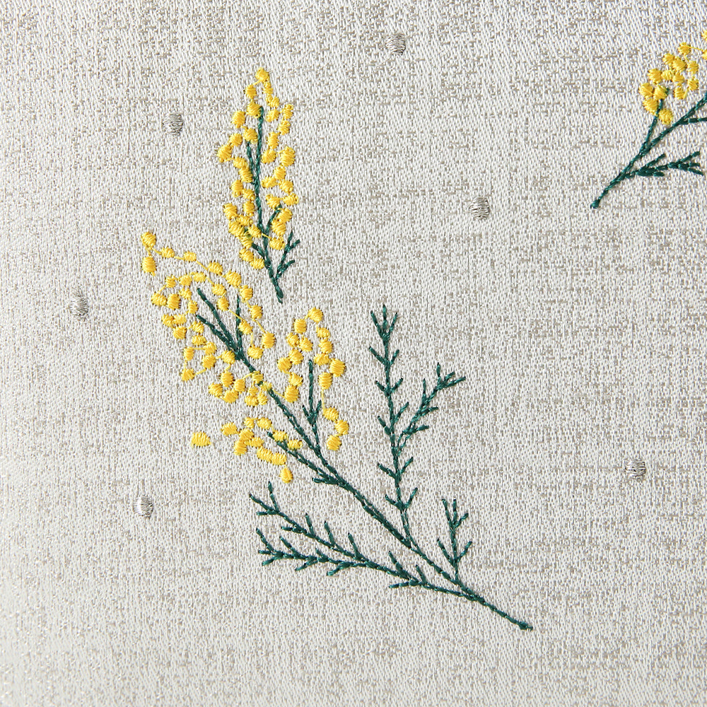 ミモザ刺繍のクラッチバッグ|すなおモデル