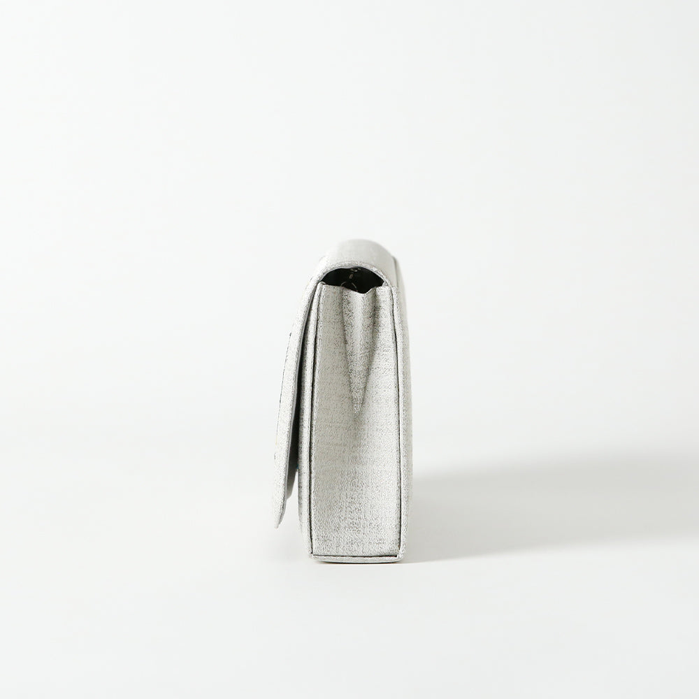 Clutch bag with mimosa embroidery | Sunao model