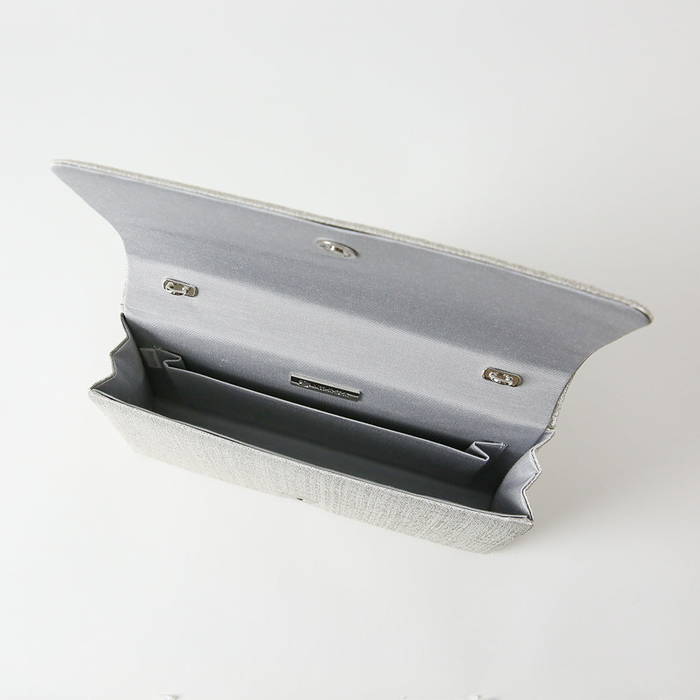 Clutch bag with mimosa embroidery | Sunao model