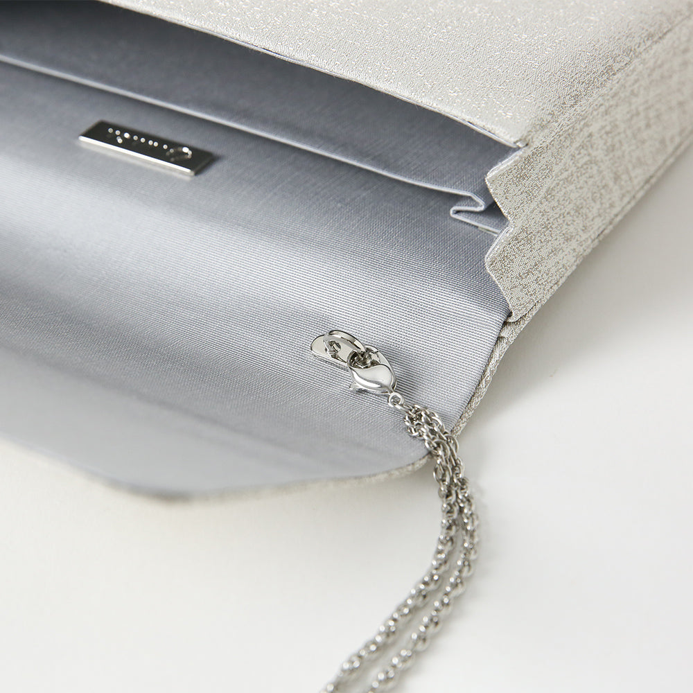 Clutch bag with mimosa embroidery | Sunao model