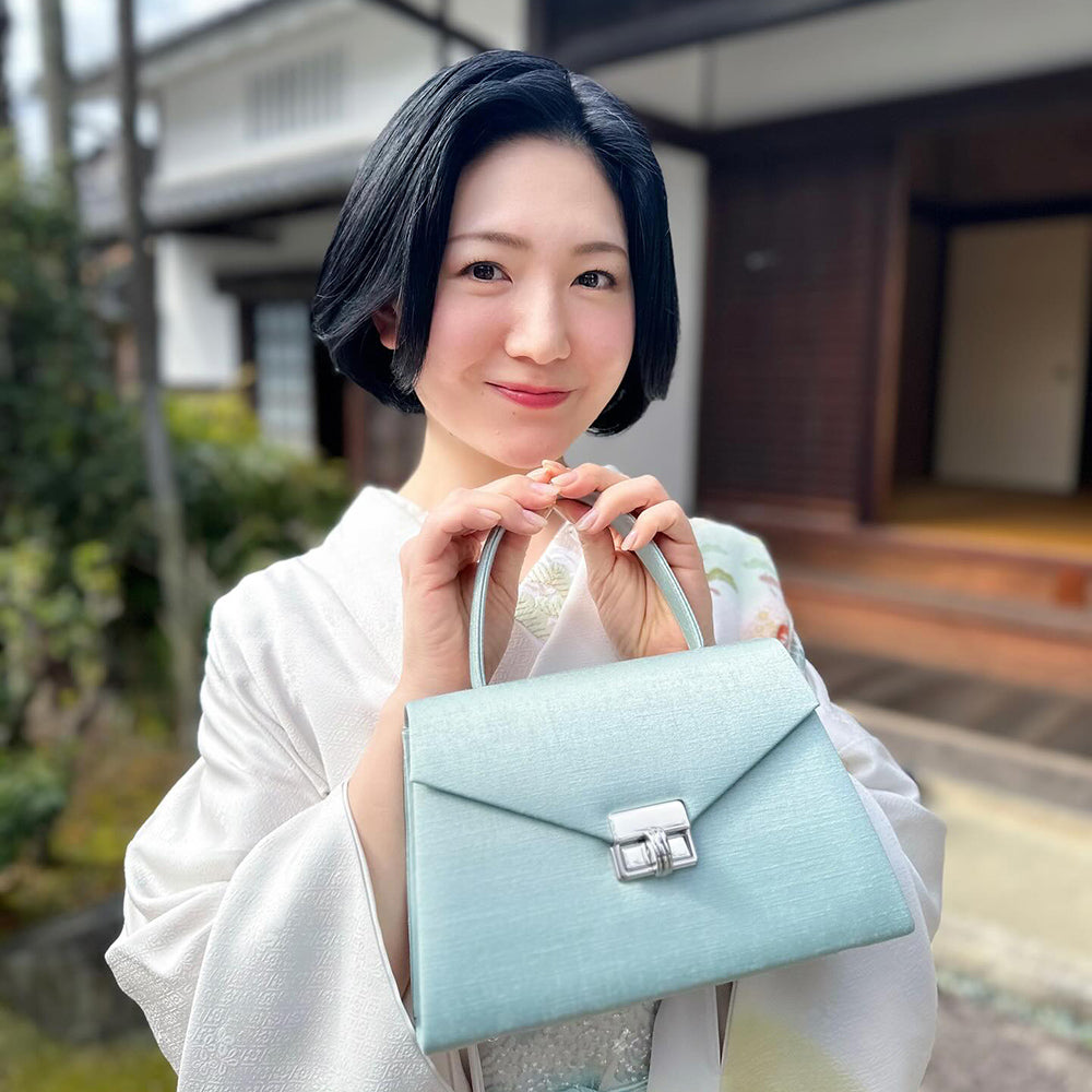 【セット割10%OFF】フォーマルバッグ・草履|水色|すなおモデル
