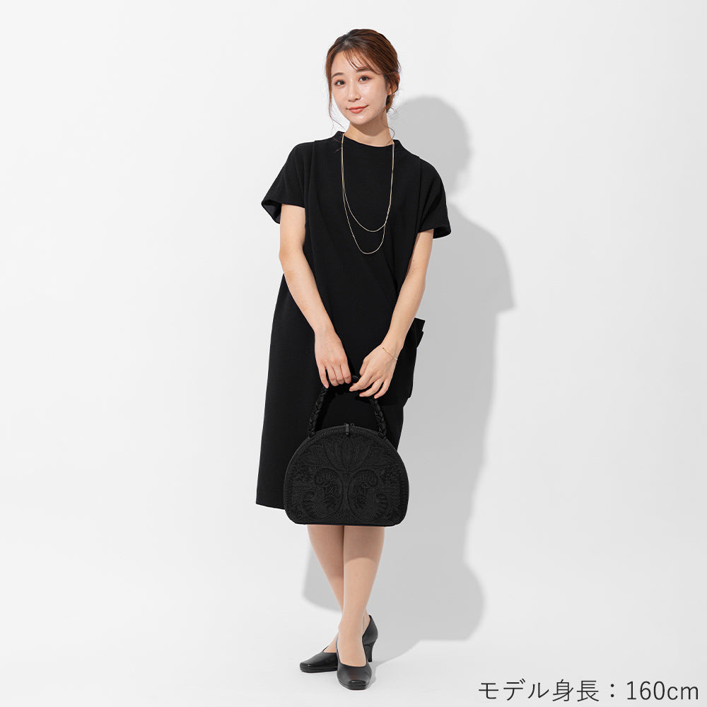 Cord embroidery handbag