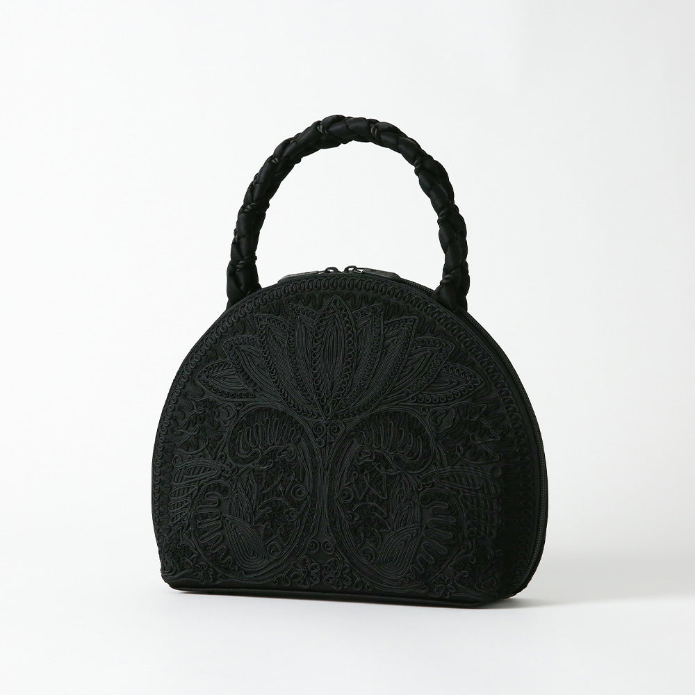 Cord embroidery handbag