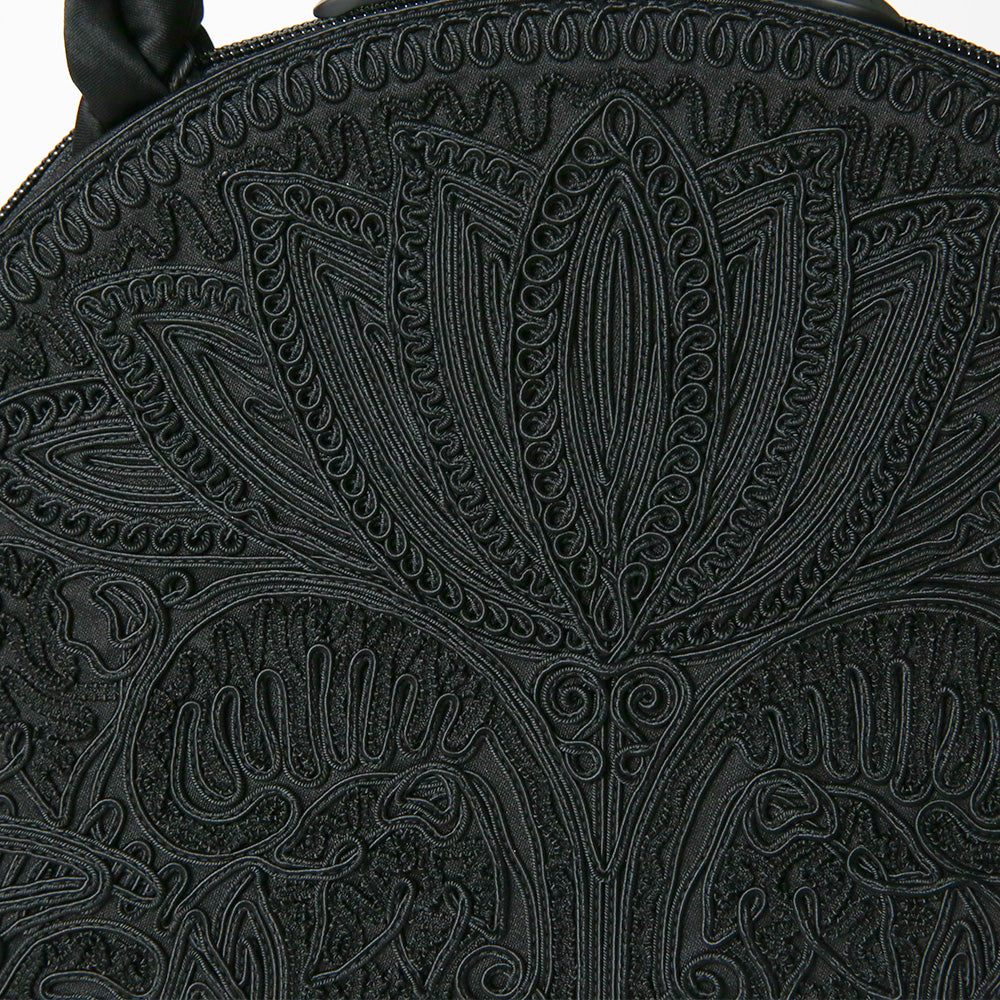 Cord embroidery handbag