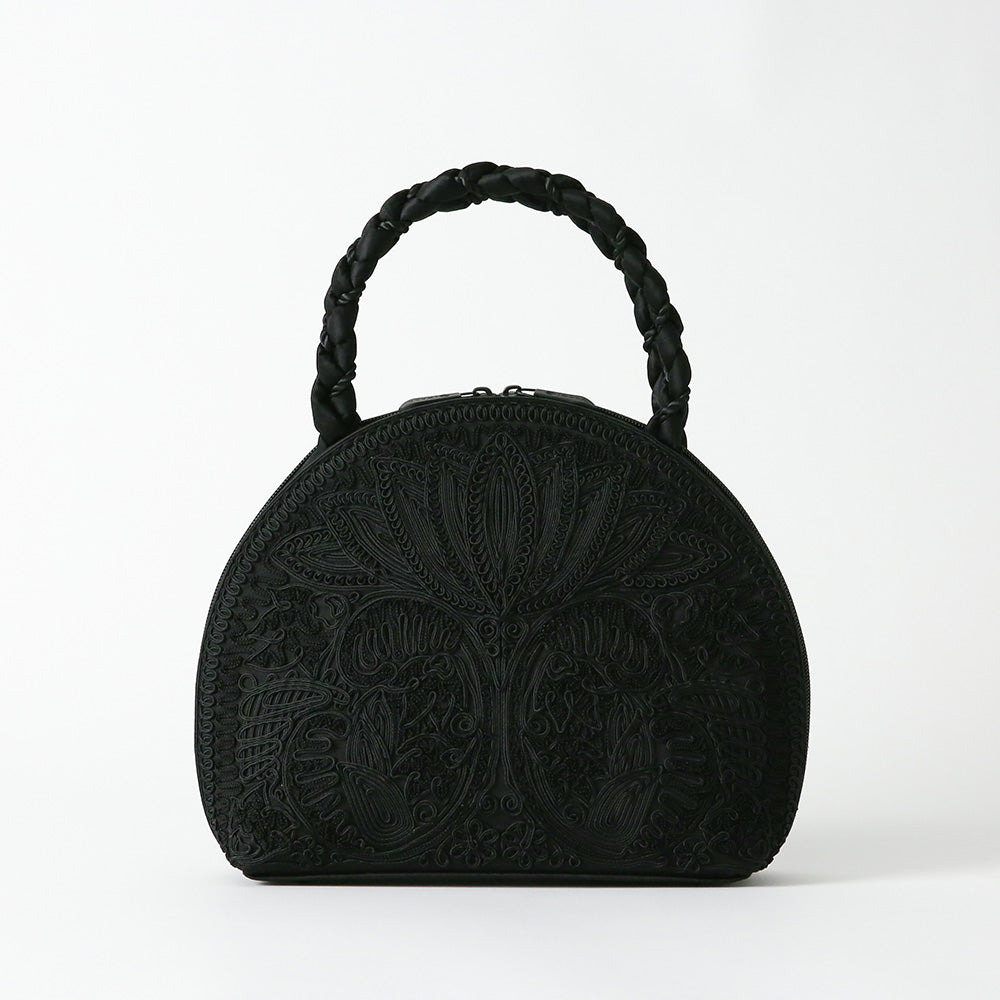 Cord embroidery handbag
