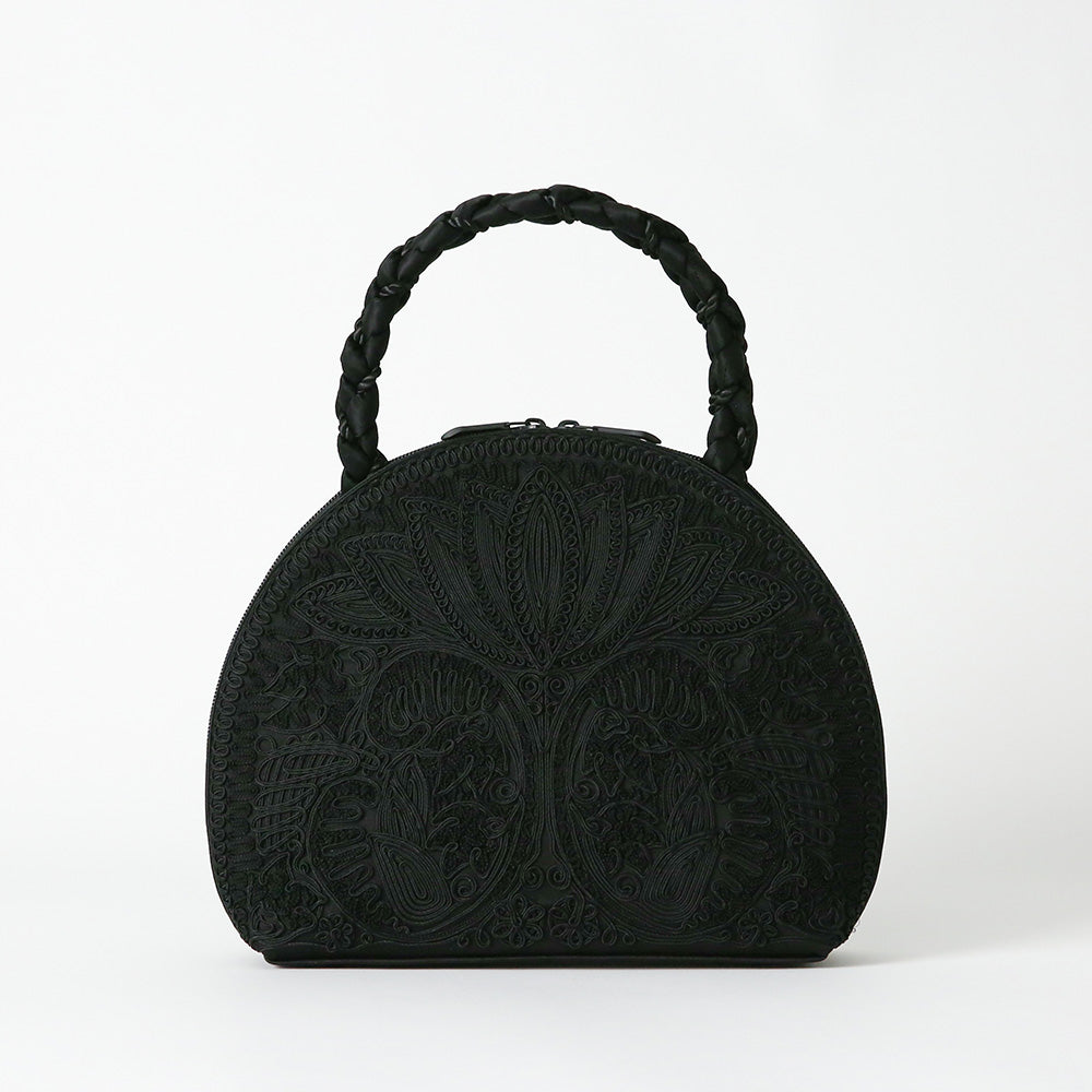 Cord embroidery handbag