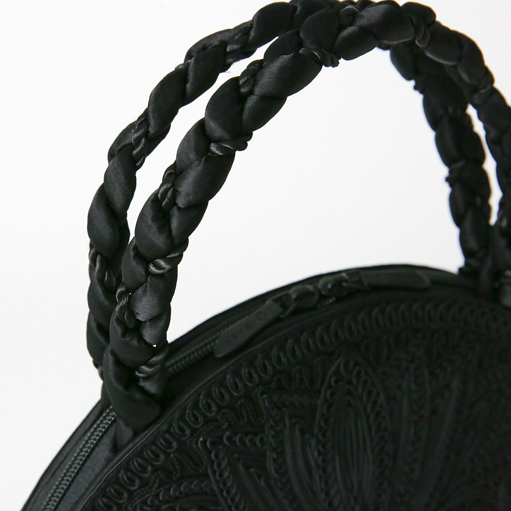Cord embroidery handbag