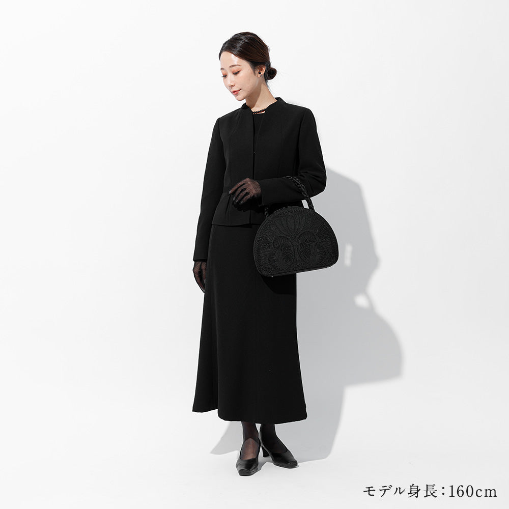 Cord embroidery handbag