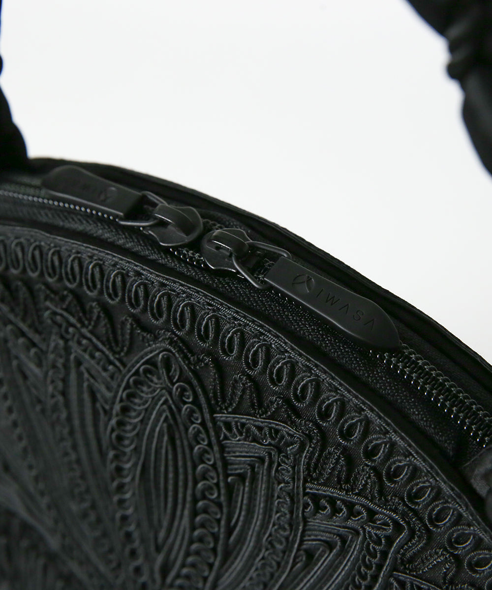Cord embroidery handbag