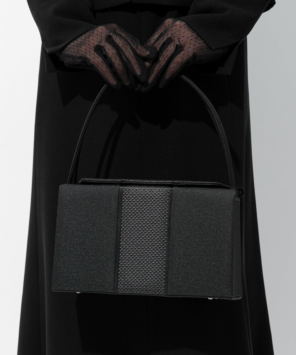 【予約 12月上旬発送】博多織×米沢織上部開閉フォーマルバッグ