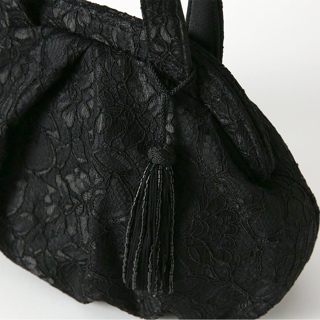 Cord Lace Balloon Bag with Tassel