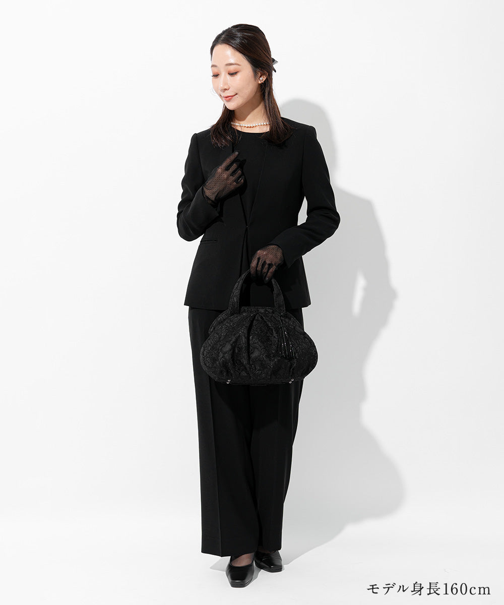 Cord Lace Balloon Bag with Tassel