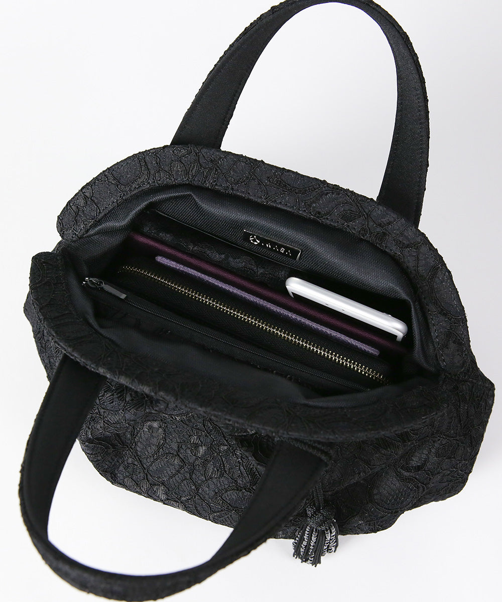 Cord Lace Balloon Bag with Tassel