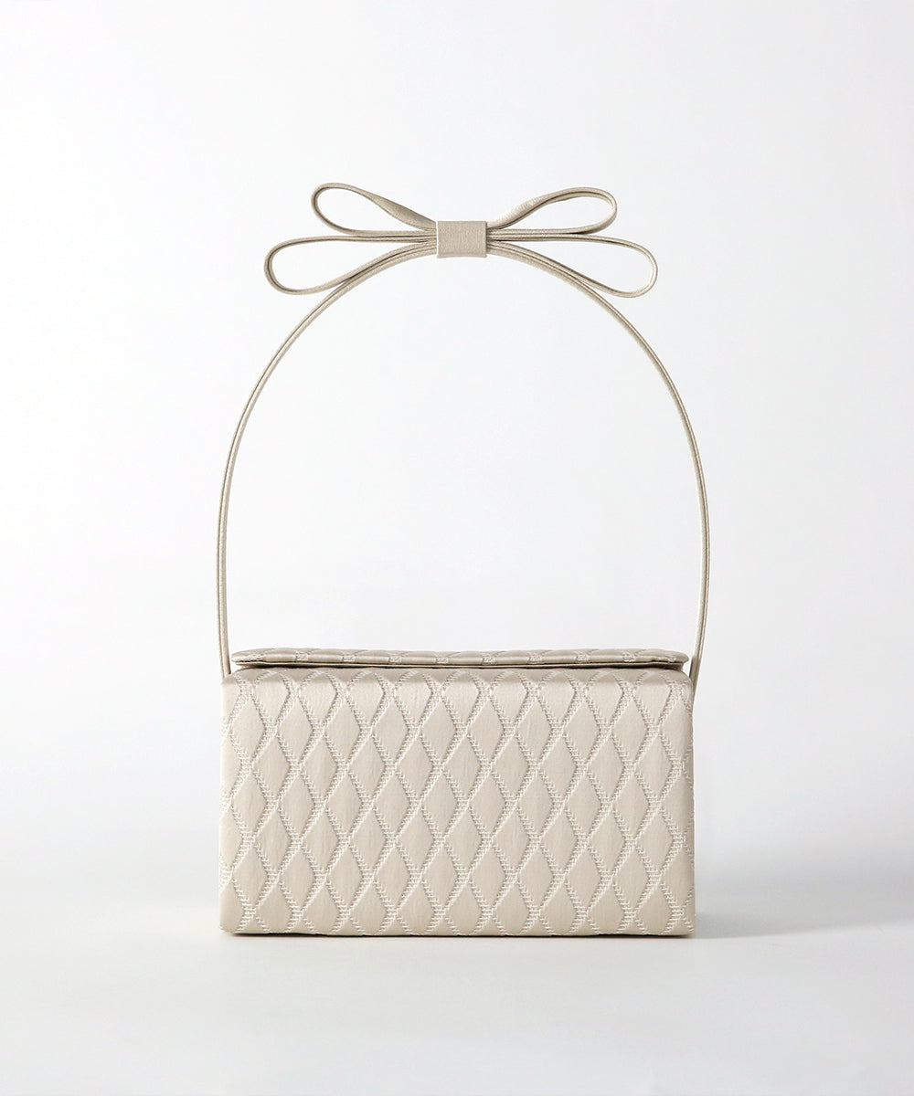 リボンハンドルスクエアバッグ