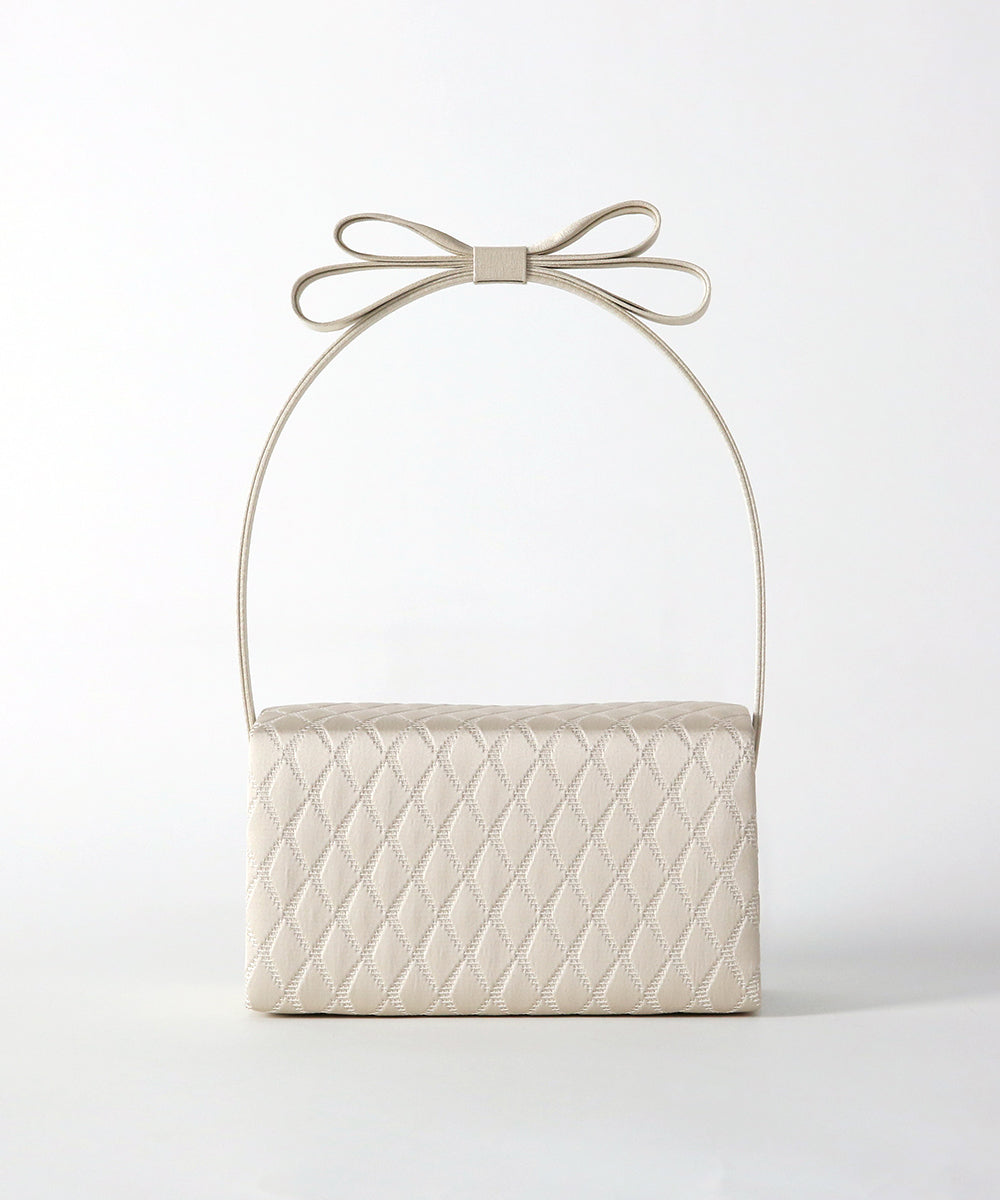 リボンハンドルスクエアバッグ