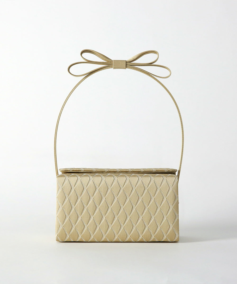 リボンハンドルスクエアバッグ