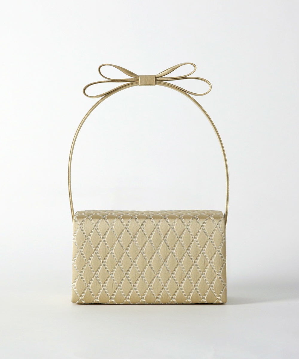 リボンハンドルスクエアバッグ