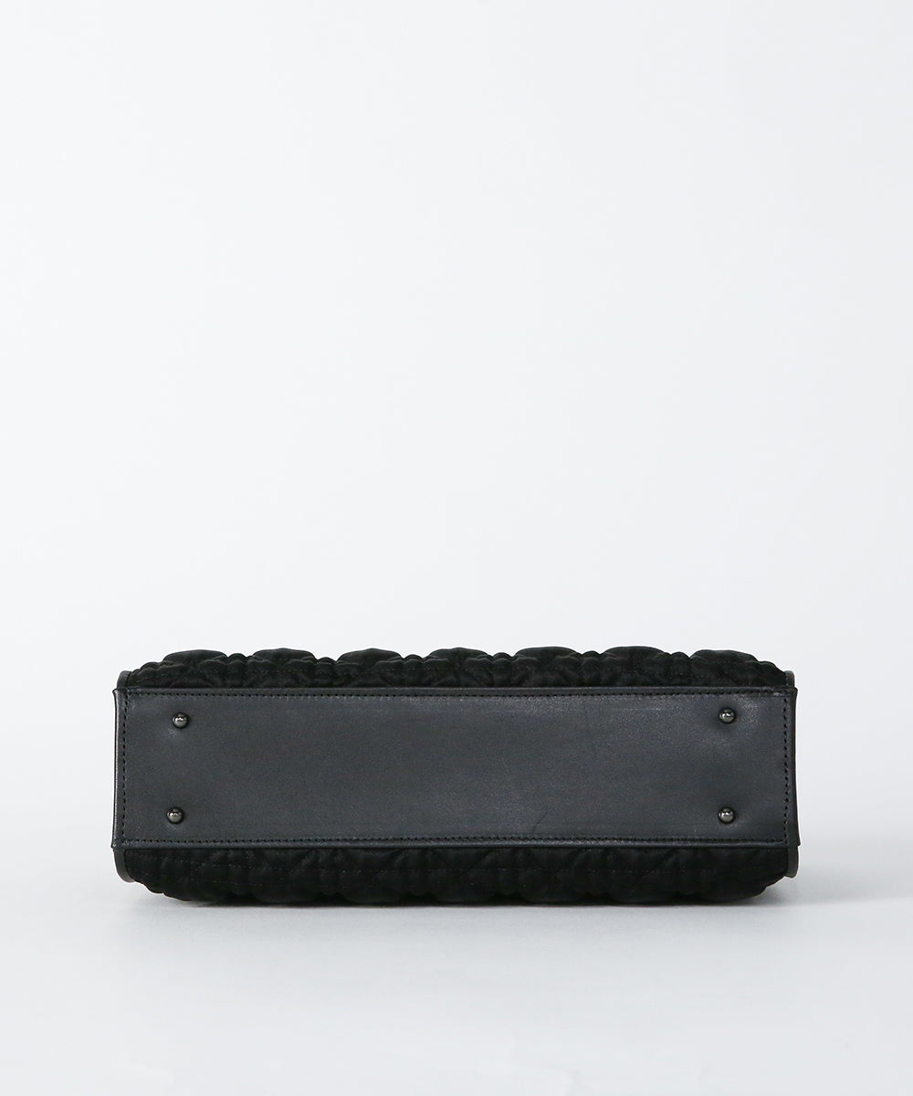 本革サークルハンド キルティングバッグ