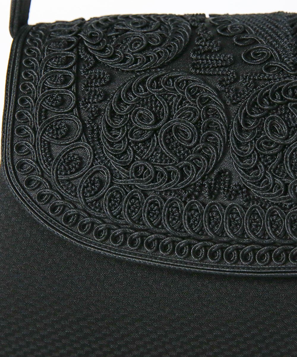 コード刺繍×米沢織フォーマルバッグ