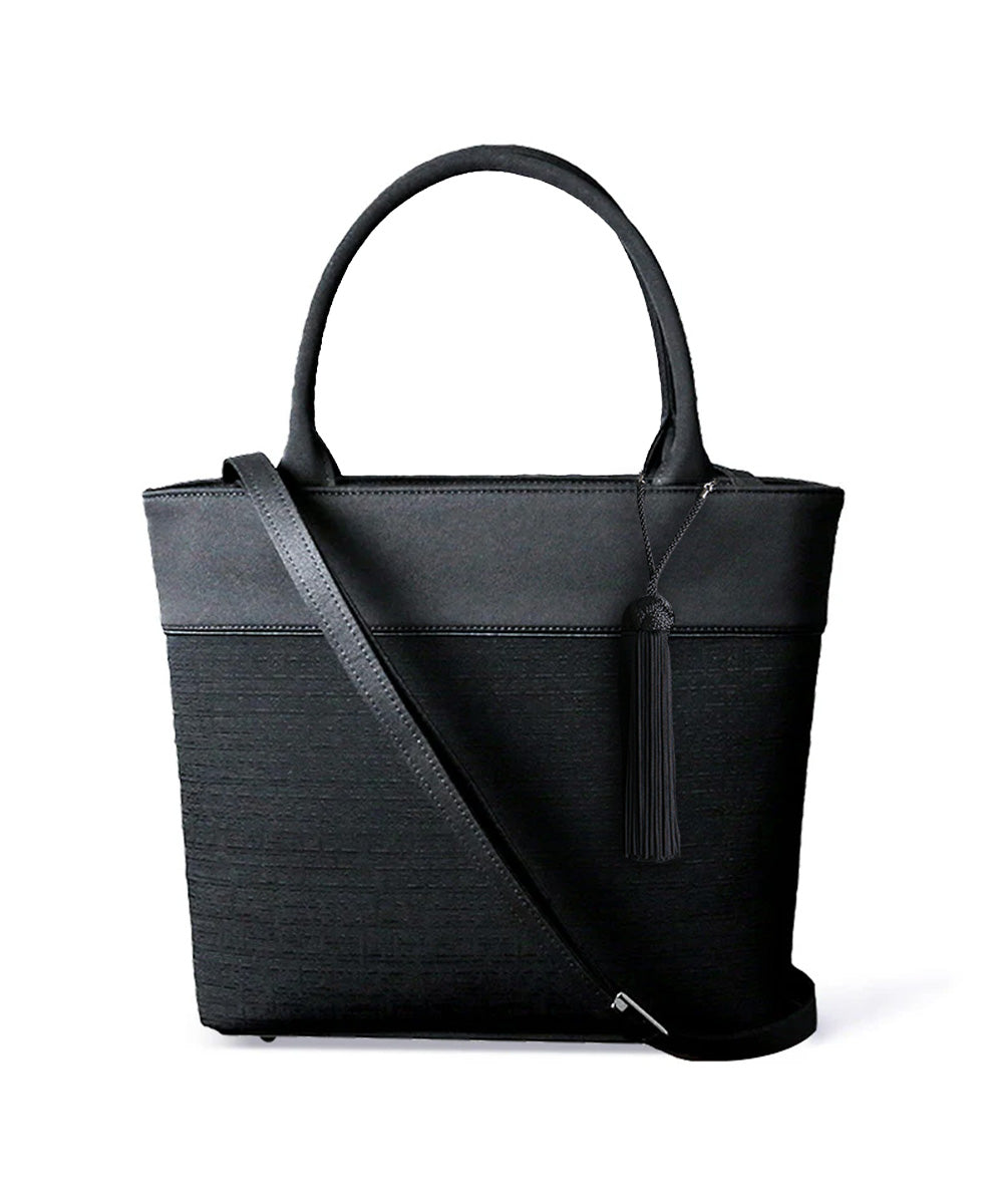 タッセル付き米沢織トートバッグ