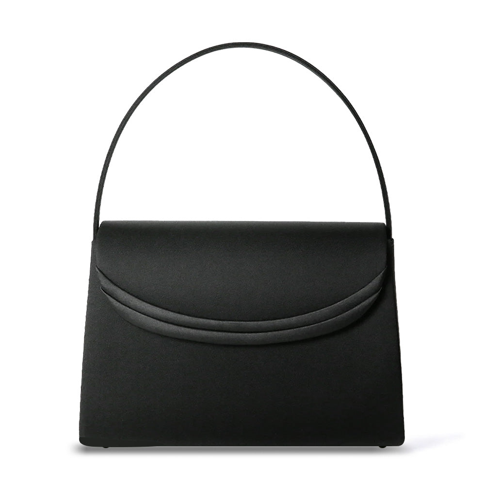 Satin switching formal bag with built-in magnet