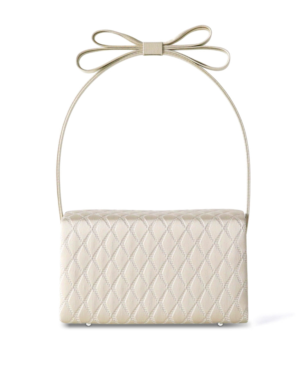 リボンハンドルスクエアバッグ