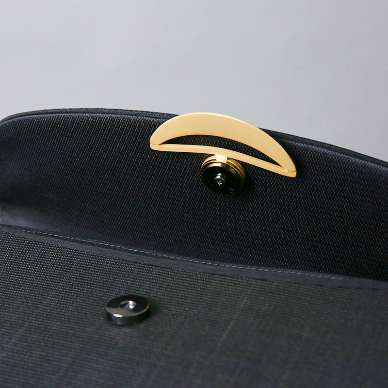 ホースヘアフォーマルバッグ<慶弔兼用ゴールド金具付き/横長タイプ>